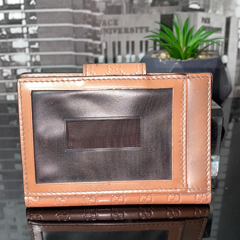 Authentic Gucci Micro GG Guccissima Heart Card Holder - Picture 5 of 12